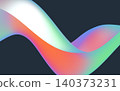 A serene abstract 3D scene with floating glossy forms and soft pastel gradients - 3d illustration 140373231