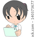 Female student using a tablet 140373677