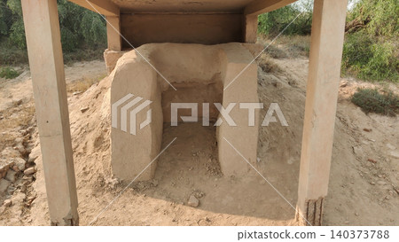Harappa archaeological site Pakistan showing furnace remains used for metallurgy and melting Harappa archaeological site Pakistan showing furnace remains used for metallurgy and melting 140373788