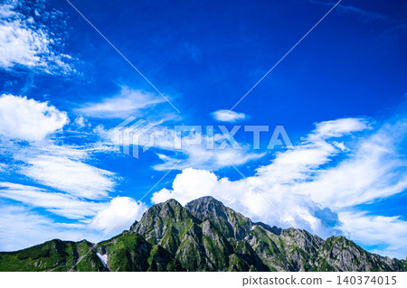 The dynamic mountain scenery of Mt. Tsurugi The dynamic mountain scenery of Mt. Tsurugi 140374015