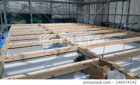 Construction site of a new single-family home Construction site of a new single-family home 140374142