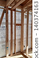 New wooden house construction site 140374163