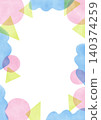 Pastel-colored, pop watercolor-style frame, vertical format, abstract background 140374259