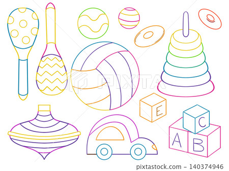Set of cute vector illustrations 140374946