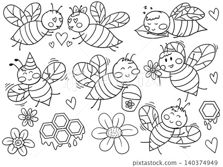 Beautiful fairytale insect vector illustration 140374949