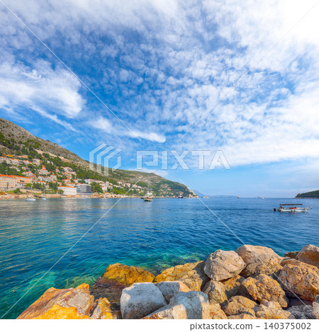 Amazing view of Adriatic seashore of Dubrovic city. Amazing view of Adriatic seashore of Dubrovic city. 140375002