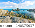 Amazing view of Palombaggia and Tamaricciu beaches. 140375037