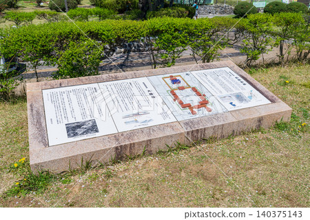 Information board for the Nagaoka Palace Site, a historical site in Mukō City, Kyoto Prefecture. Information board for the Nagaoka Palace Site, a historical site in Mukō City, Kyoto Prefecture. 140375143