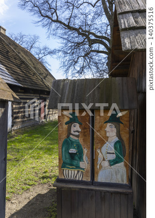 Folk art decorative paintings in Prerov nad Labem village museum Folk art decorative paintings in Prerov nad Labem village museum 140375516
