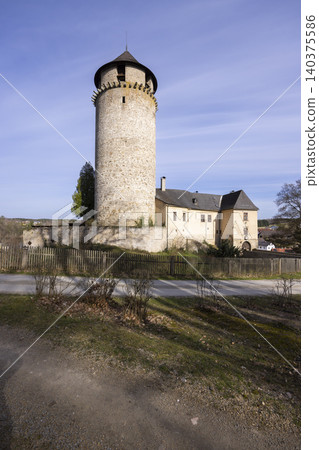 Okor Castle historical architecture in central Bohemia Okor Castle historical architecture in central Bohemia 140375586