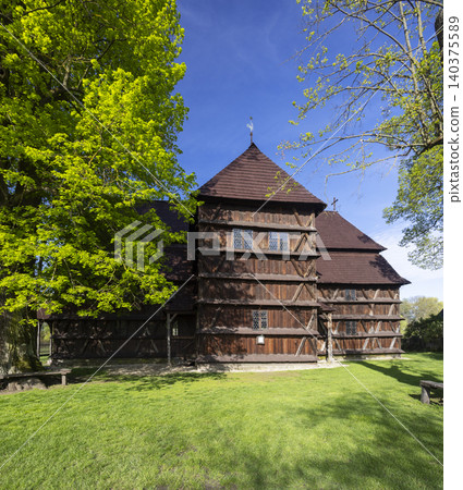 Wooden church of Saint Wenceslas in Broumov, Czech Republic Wooden church of Saint Wenceslas in Broumov, Czech Republic 140375589