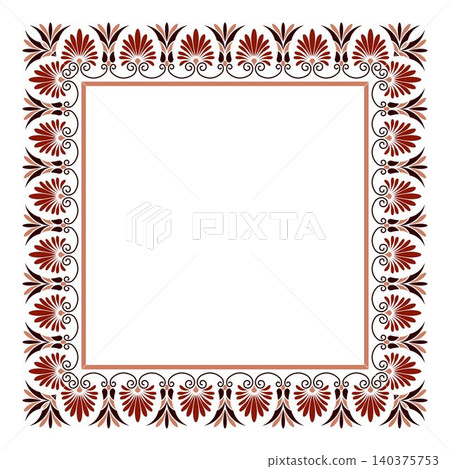 Vector square classic frame. Greek meander. Patterns of Greece and ancient Rome. Square european border. Square antique border from Greek. Typical egyptian, assyrian and greek motives Vector square classic frame. Greek meander. Patterns of Greece and ancient Rome. Square european border. Square antique border from Greek. Typical egyptian, assyrian and greek motives 140375753