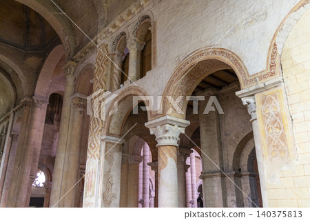Romanesque architecture inside Eglise Notre Dame la Grande, Poitiers 140375813