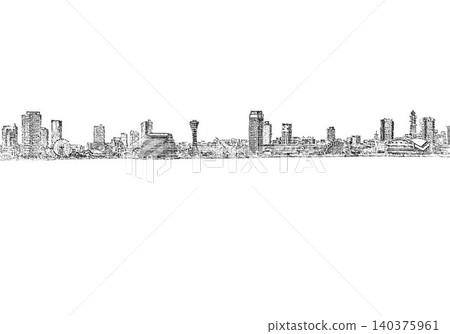 Kobe Landmark Line Drawing Kobe Landmark Line Drawing 140375961