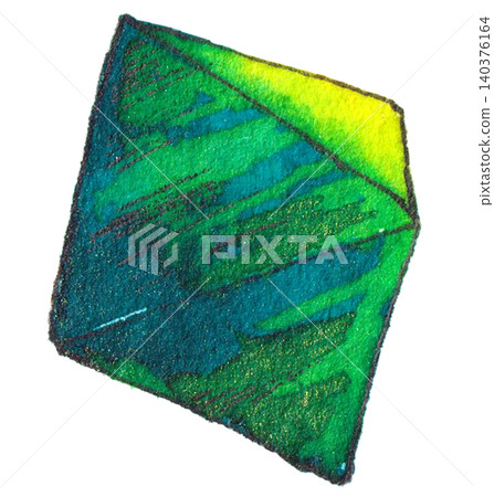 Watercolor illustration: Fluorite (green) Watercolor illustration: Fluorite (green) 140376164