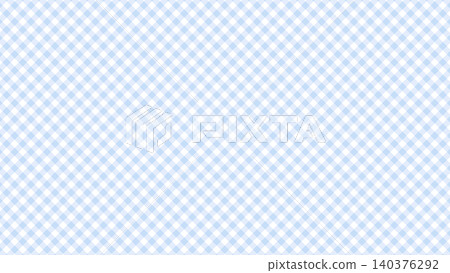 Pastel blue diagonal gingham check background material Pastel blue diagonal gingham check background material 140376292