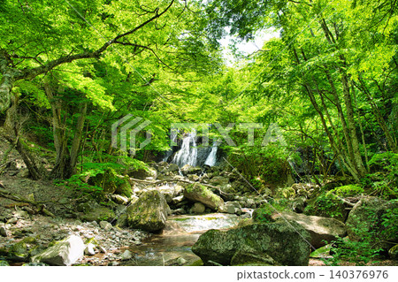 Shikamata River and Roaring Thunder Waterfall, Nasushiobara City, Tochigi Prefecture Shikamata River and Roaring Thunder Waterfall, Nasushiobara City, Tochigi Prefecture 140376976
