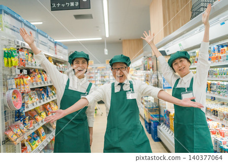 超級市場 超市 笑容 140377064