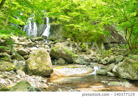 栃木縣那須鹽原市鹿俁川和雷鳴瀑布 140377129