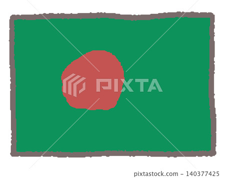 手繪孟加拉國國旗 140377425