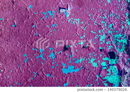 Pink purple blue color old peeling paint abstract shabby pattern worn weathered iron texture messy background steel rough metal Pink purple blue color old peeling paint abstract shabby pattern worn weathered iron texture messy background steel rough metal 140379026