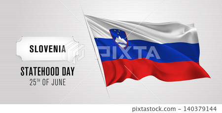 Slovenia happy statehood day greeting card, banner vector illustration Slovenia happy statehood day greeting card, banner vector illustration 140379144