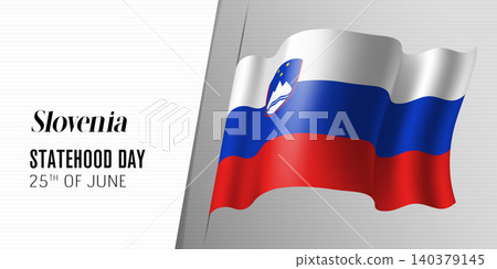 Slovenia statehood day vector banner, greeting card Slovenia statehood day vector banner, greeting card 140379145