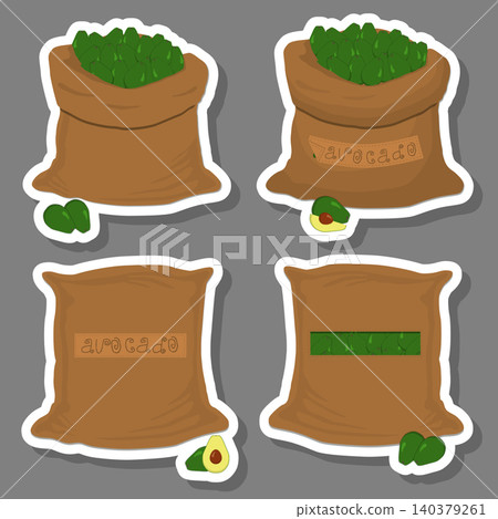 Sacks with natural food 140379261