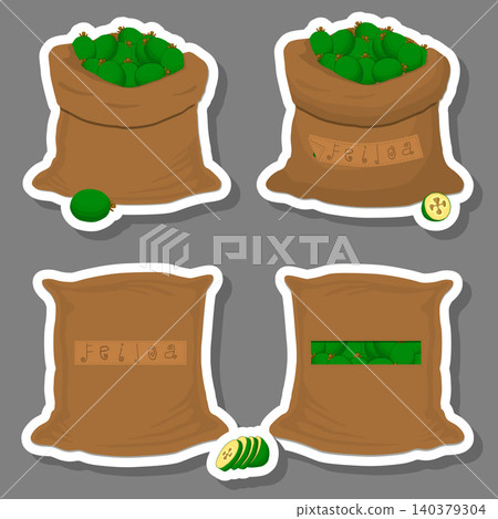 Sacks with natural food 140379304