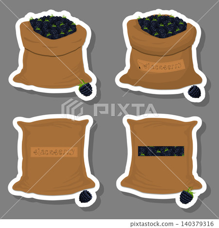 Sacks with natural food 140379316
