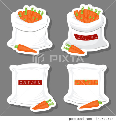 Sacks with natural food 140379348