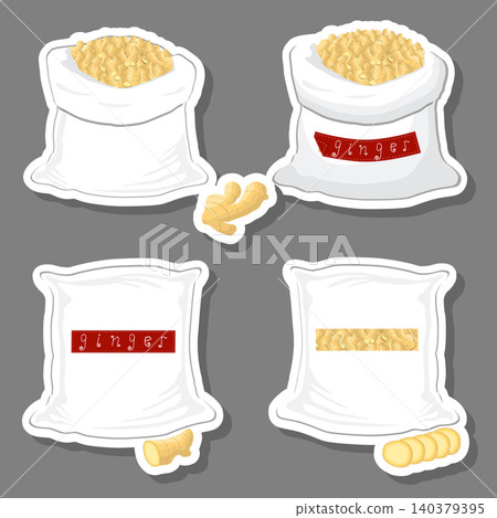 bags filled with herb seasoning root ginger bags filled with herb seasoning root ginger 140379395
