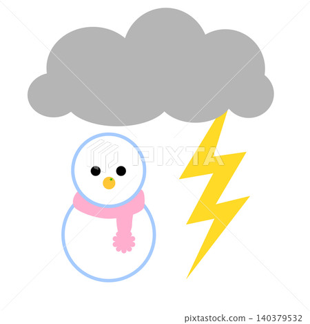 閃電、雲和雪的插圖 閃電、雲和雪的插圖 140379532
