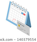 Calendar and credit card isometric 140379554