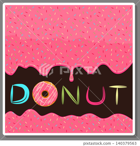 syrup pouring food from pink donut syrup pouring food from pink donut 140379563