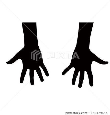 a pair hands silhouette vector a pair hands silhouette vector 140379684