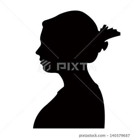 a woman head silhouette vector a woman head silhouette vector 140379687
