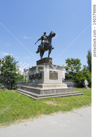 Monument to Gjorgji Sugarev in Skopje, North Macedonia Monument to Gjorgji Sugarev in Skopje, North Macedonia 140379806