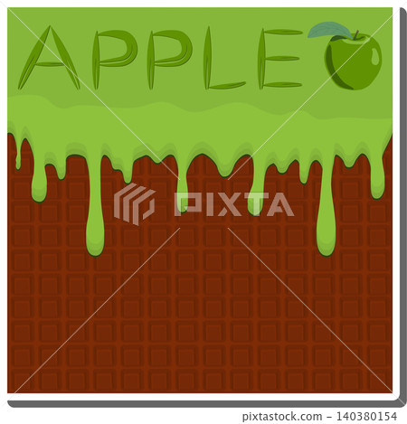 Sweet liquid jam apple dripping down chocolate Sweet liquid jam apple dripping down chocolate 140380154