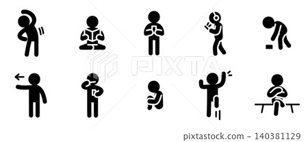 People Action Icon Set - Glyph People Action Icon Set - Glyph 140381129