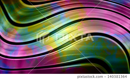 Vibrant Iridescent Rainbow Wavy Stripes Abstract Background with Holographic Metallic Texture Vibrant Iridescent Rainbow Wavy Stripes Abstract Background with Holographic Metallic Texture 140381364