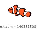 Simple and cute! A relaxed illustration of a clownfish. 140381508