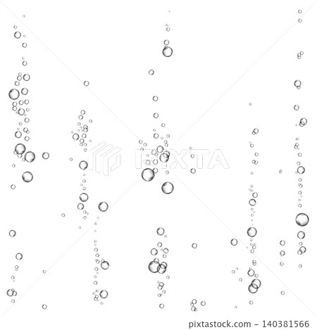 Oxygen air bubbles  flow  in water on white  background. 140381566