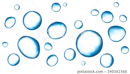 Realistic fizzing water drops background. 140381568