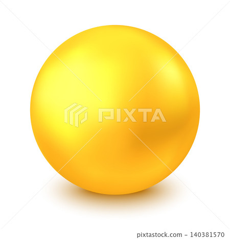 Golden glossy 3d ball or orange reflective pearl. Golden glossy 3d ball or orange reflective pearl. 140381570