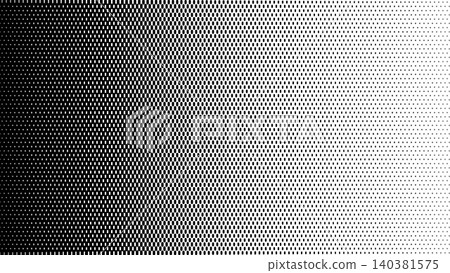 Geometric halftone grid of black ovals with density gradient. Geometric halftone grid of black ovals with density gradient. 140381575