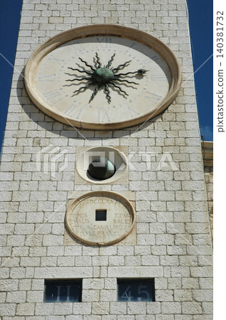 Historic Dubrovnik Bell Tower Clock Face Close Up in Croatia Historic Dubrovnik Bell Tower Clock Face Close Up in Croatia 140381732
