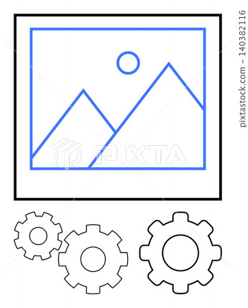 Digital creativity, automation, image editing, workflow management, innovative tools, technology. Picture with gears below. Digital creativity and automation concept for modern workflows Digital creativity, automation, image editing, workflow management, innovative tools, technology. Picture with gears below. Digital creativity and automation concept for modern workflows 140382116