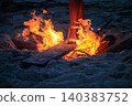 Feet Walking Over Embers on Beach at Night During Summer Solstice Celebration Feet Walking Over Embers on Beach at Night During Summer Solstice Celebration 140383752