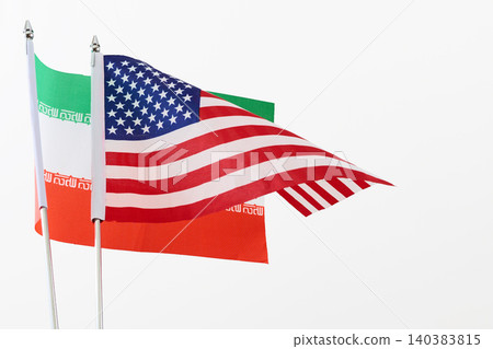 United states, iran flags representing international relations, politics United states, iran flags representing international relations, politics 140383815